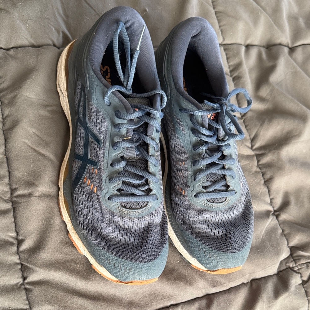 ASICS Blue and Gray Athletic Shoes